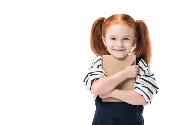 Schoolgirl holding book — Stock Photo, Image