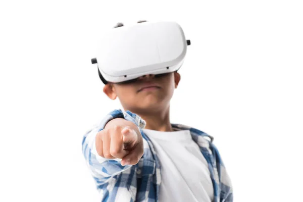 Boy in virtual reality headset — Stock Photo, Image