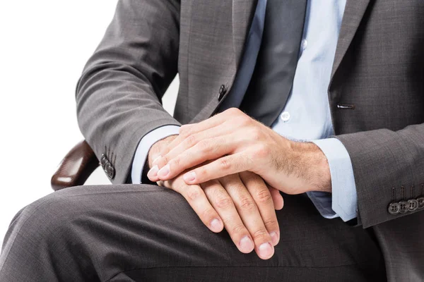 Geschäftsmann sitzt im Bürostuhl — Stockfoto