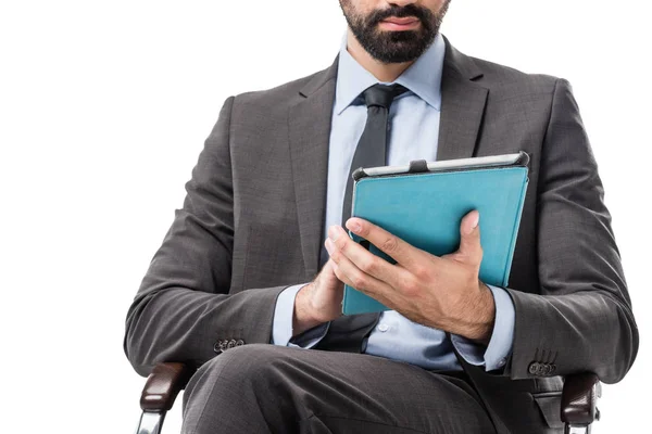 Biznesmen korzystający z tabletu cyfrowego — Darmowe zdjęcie stockowe