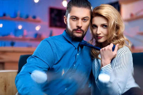 Young couple flirting — Stock Photo, Image