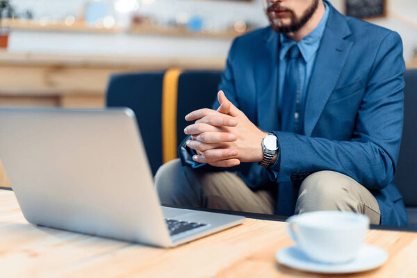 businessman using laptop 