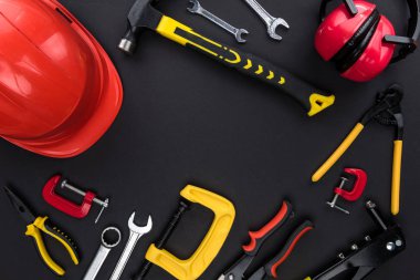 reparement tools and hard hat clipart