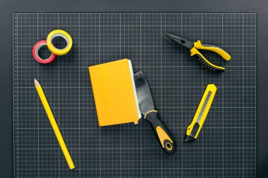 Notebook and reparement tools clipart