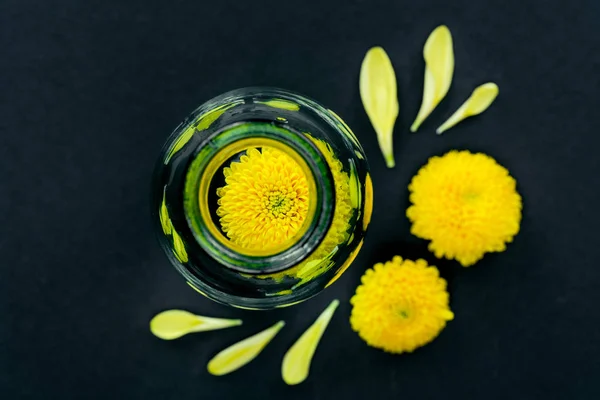 Fleur en bouteille en verre — Photo