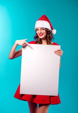 Noel Baba kız boş kartı ile