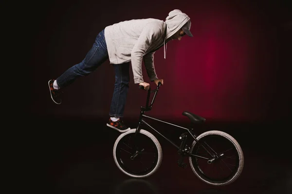 Bmx cyclist performing stunt — Free Stock Photo