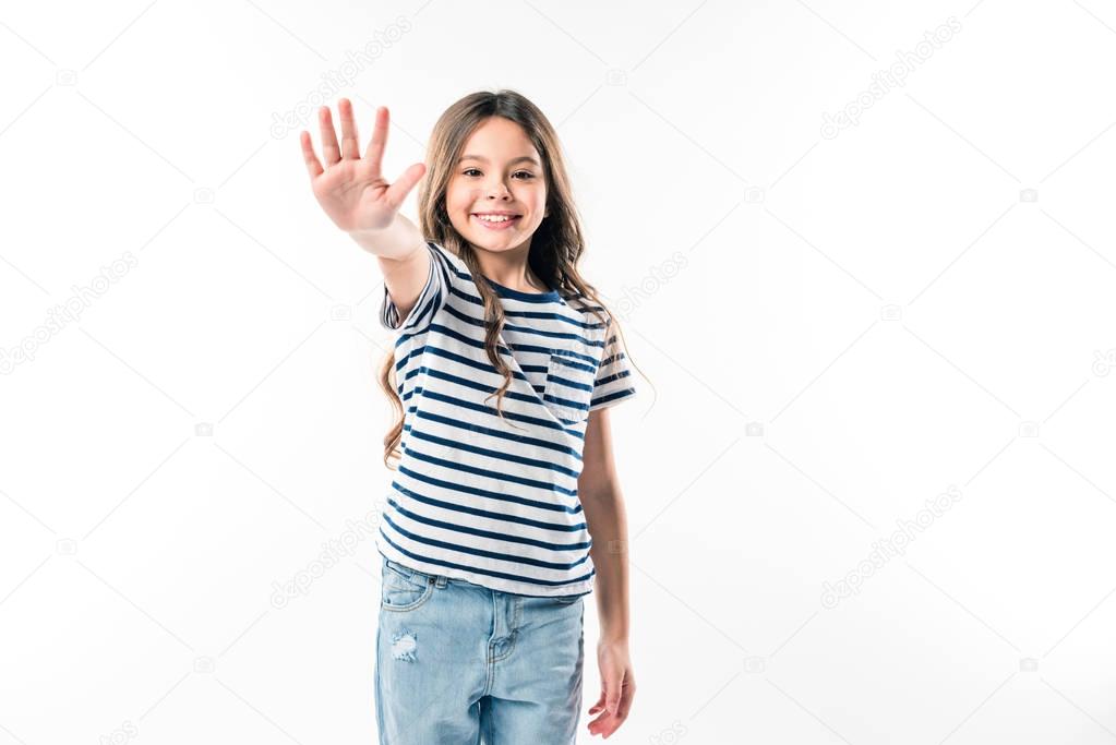 kid giving high five