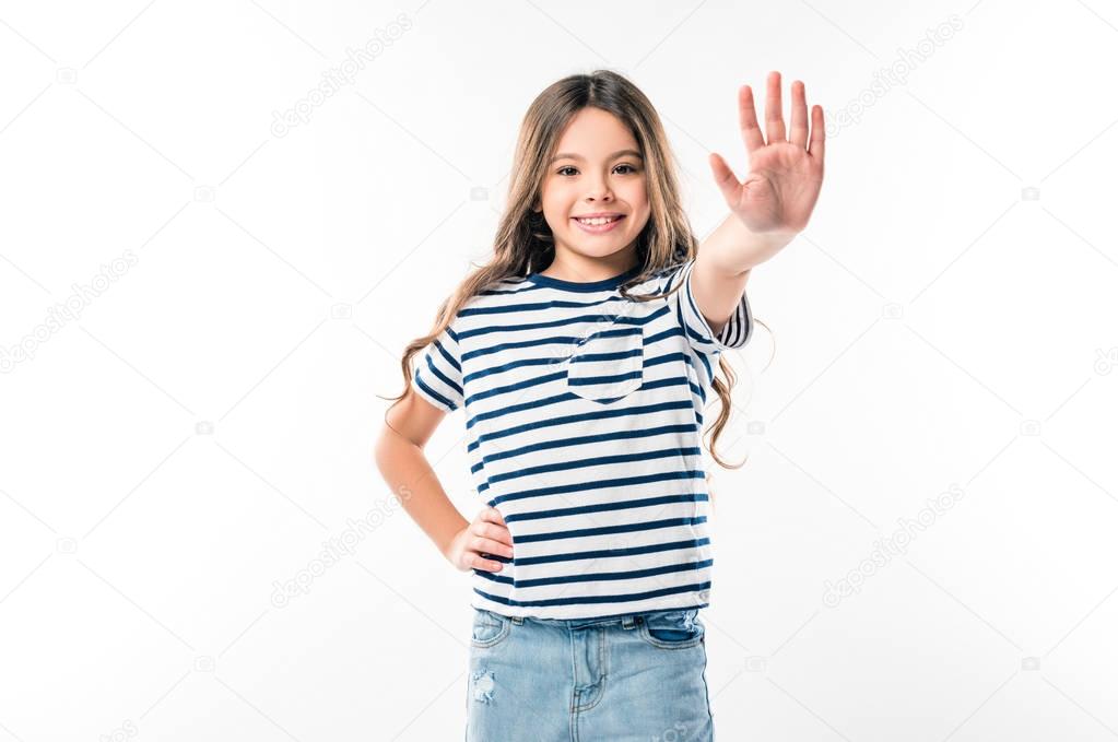 kid giving high five