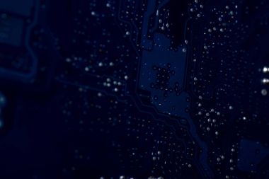 Bilgisayar anakart seçici odak çeşitli detayları