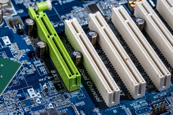 Close View Computer Motherboard Ports — Free Stock Photo