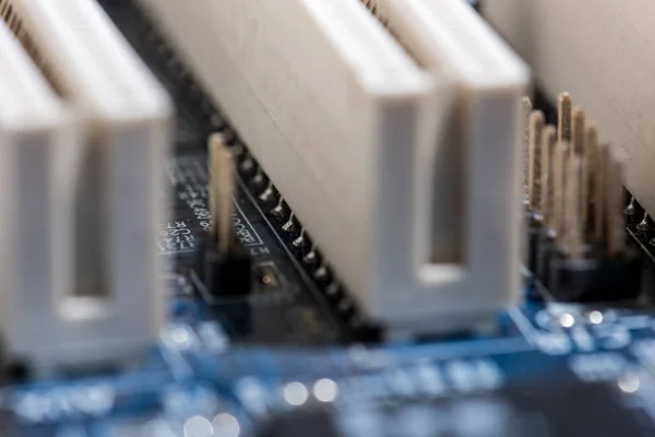 Close View Computer Motherboard Ports — Stock Photo, Image