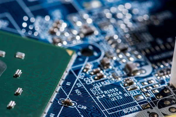 Close View Computer Motherboard Chip — Stock Photo, Image