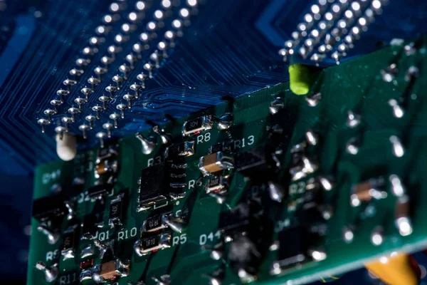 Selective Focus Various Details Computer Motherboard — Free Stock Photo