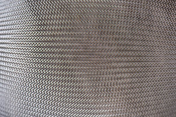 close up view of metal sieve texture