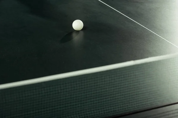 Close View White Tennis Ball Tennis Table — Stock Photo, Image