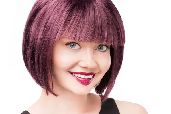 2 жінка з фіолетовим волоссям — стокове фото