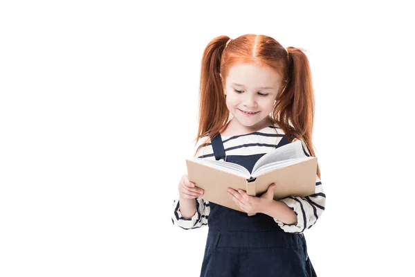 Schülerin hält Buch — Stockfoto