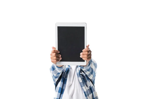 Boy holding digital tablet — Stock Photo