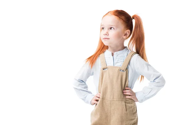 Nachdenkliches kleines Mädchen — Stockfoto