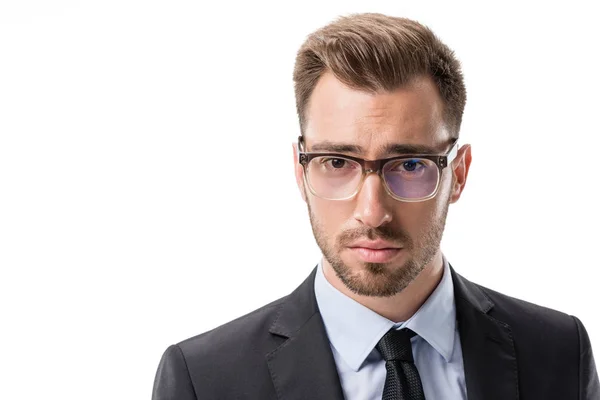 Молодий бізнесмен в окулярах — стокове фото