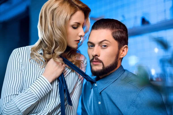 Young couple flirting — Stock Photo