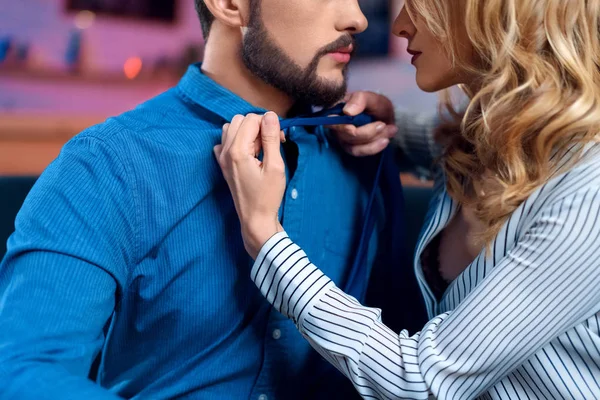 Young couple flirting — Stock Photo