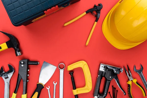 Reparement tools and hard hat — Stock Photo