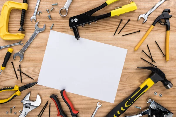 Reparement tools and paper — Stock Photo