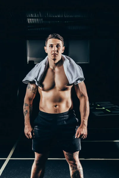 Fit shirtless sportsman — Stock Photo