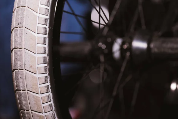 Bmx bicycle wheel — Stock Photo