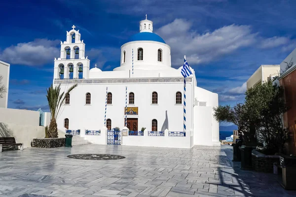 Santorini Greece April 2020 Orthodox Panagia Platsani Church Bells — Stock Photo, Image