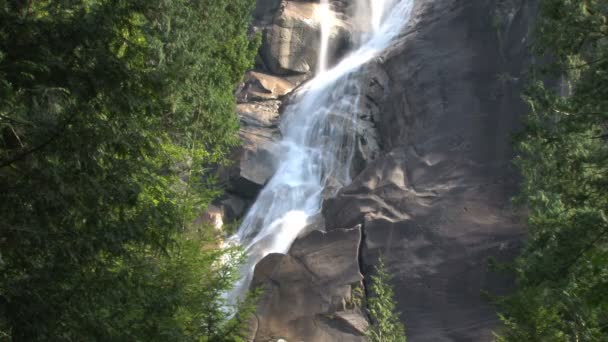 Mistige lopende waterval — Stockvideo