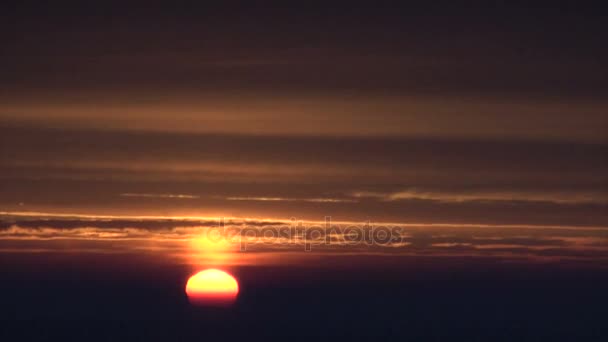 Orange sky during sunrise — Stock Video