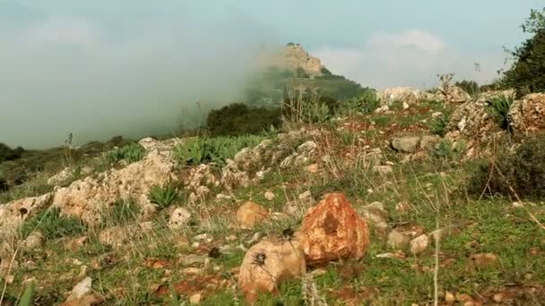 岩石的山腰，在以色列 — 图库视频影像