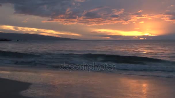 Timelapse hawaii puesta del sol — Vídeo de stock