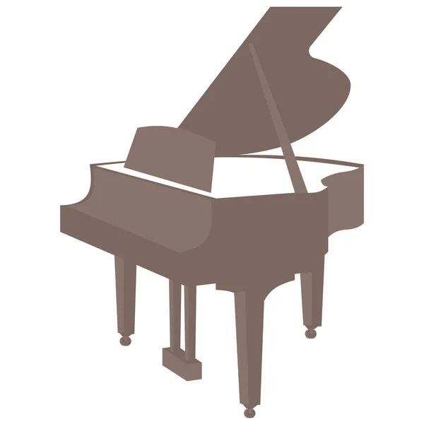 Значок вектора фортепиано на белом фоне — стоковый вектор