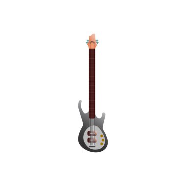 Elektro gitar, beyaz arka plan üzerinde vektör çizim.