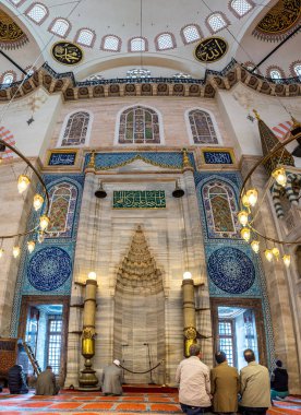 Kubbe ve Süleymaniye Camii, Istanbul 'un en büyük Camisi tavanları iç görünümü