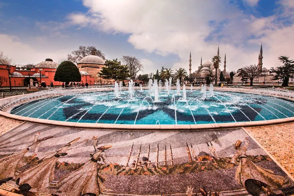 Błękitny Meczet Sultan Ahmed Mosque lub Sultan Ahmet Meczet w Stambule, Turcja. — Zdjęcie stockowe