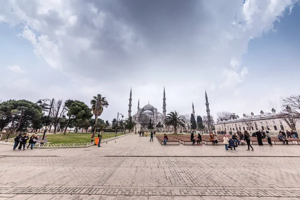 Blauwe moskee, ook wel de Sultan Ahmed Mosque of Sultan Ahmet moskee in Istanboel, Turkije. — Stockfoto