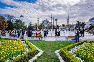 Lale Festivali görünümünde Sultanahmet Meydanı Parkı