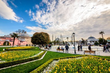 Lale Festivali görünümünde Sultanahmet Meydanı Parkı