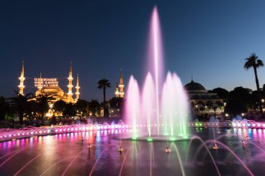 Sultanahmet Mosque.Istanbul,Turkey gece görünümü