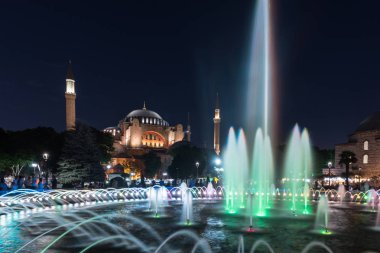 Ayasofya Sophia.Istanbul,Turkey gece görünümü