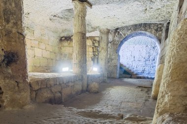 Aya Tekla yeraltı mağara Kilisesi olarak da bilinen Saint Aya Ayatekla Silifke, Mersin, Türkiye.