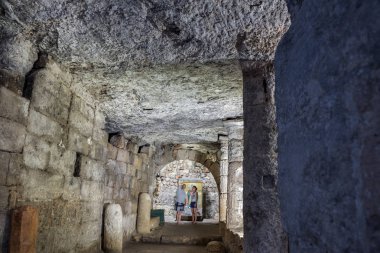 Aya Tekla yeraltı mağara Kilisesi olarak da bilinen Saint Aya Ayatekla Silifke, Mersin, Türkiye.