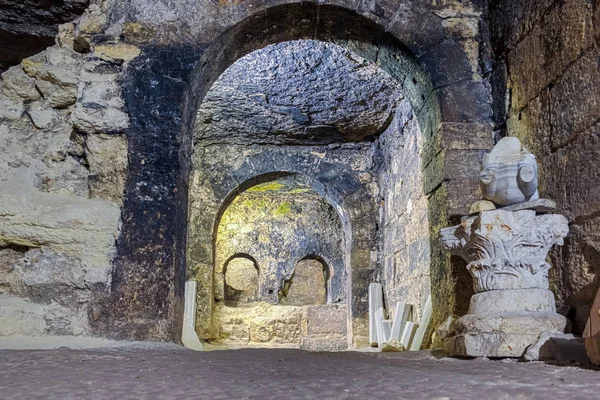 Ая Tekla підземних печерні церкви також Сен Aya Thecla Острів Крит, Мерсін, Туреччина. — стокове фото