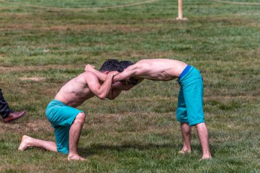 Kimliği belirsiz kişi şalvar (shalvar veya salvar) guresi,(kuroshio/wrestling) gerçekleştirin. Salvar güreş geleneksel Türk güreş bir türüdür. Istanbul, Türkiye, 13,201 olabilir