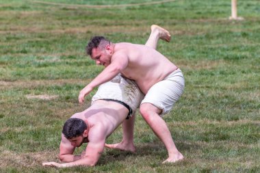 Kimliği belirsiz kişi şalvar (shalvar veya salvar) guresi,(kuroshio/wrestling) gerçekleştirin. Salvar güreş geleneksel Türk güreş bir türüdür. Istanbul, Türkiye, 13,201 olabilir